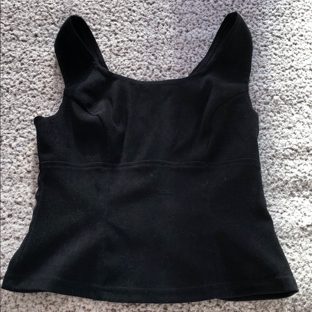 Size Medium black faux suede tank